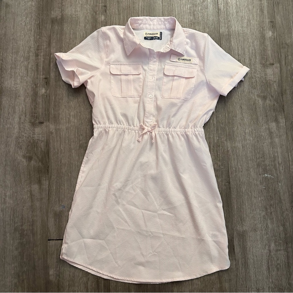 Magellan Girls Pink Shirt Dress – Size XL (16) – New Without Tags